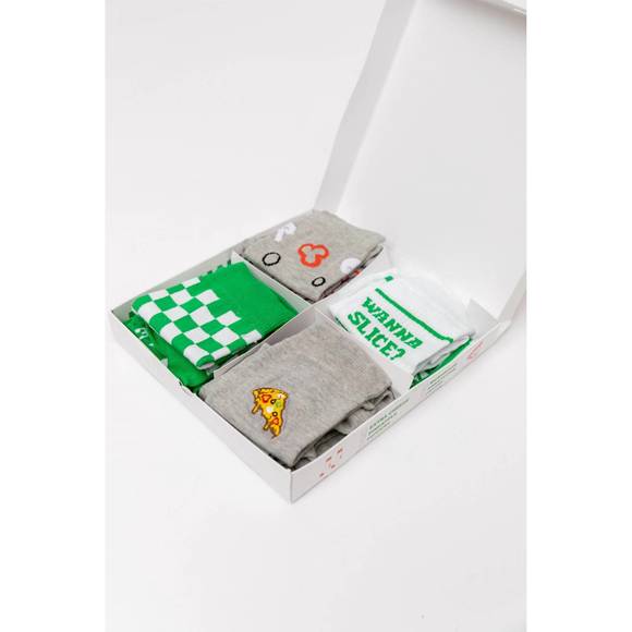 NEW 123 AMORE women's veggie pizza 4-set sock in multi color - Picture 8 of 8